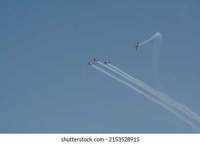 Air show include aerobatics demonstrations.