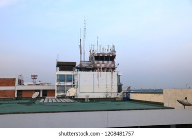 Air Traffic Control Tower At International Airport 