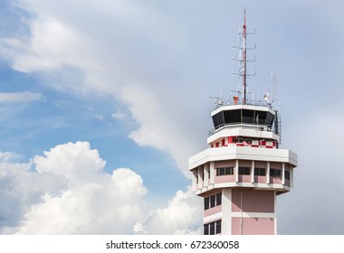 Air Traffic Control Tower In International Airport 