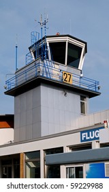 Air Traffic Control Tower At A Small Airport In Germany