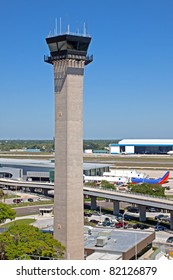 Air Traffic Control Tower At Tampa International Airport.