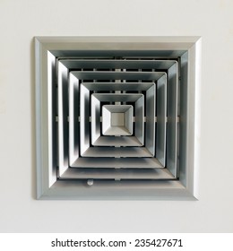 Air Vent Installed On The White Ceiling