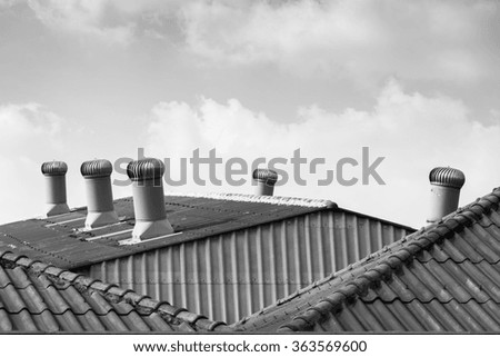 Similar – Image, Stock Photo British chimneys Town