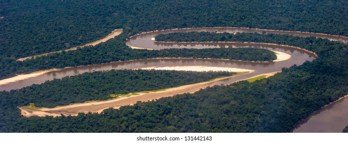 Air View Of The Amazon Part Of The River