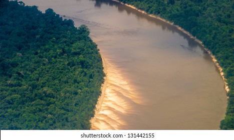 Air View Of The Amazon Part Of The River