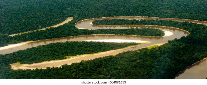 Air View Of The Amazon Part Of The River