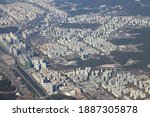Air View of Bundang District, Seongnam-si, Korea