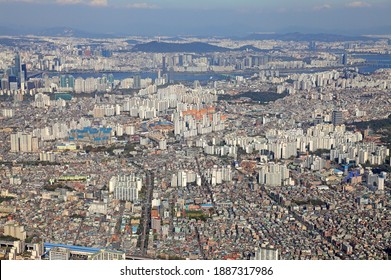 Air View Of Yeongdeungpo-gu District, Seoul, Korea