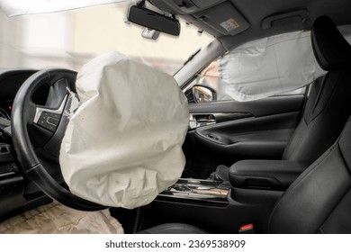 Airbag ruptured in an accident