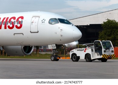 Airbus A220 Of Swiss Airlines At Congonhas Airport, São Paulo, Brazil 2022