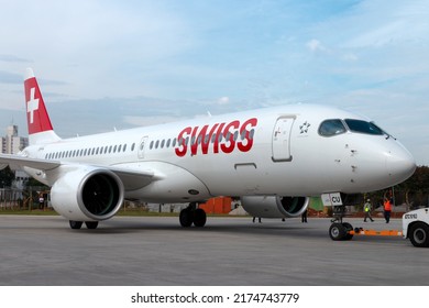 Airbus A220 Of Swiss Airlines At Congonhas Airport, São Paulo, Brazil 2022