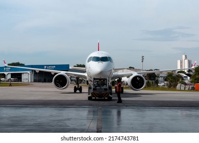 Airbus A220 Of Swiss Airlines At Congonhas Airport, São Paulo, Brazil 2022