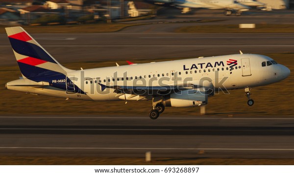 Airbus A319 Latam Airlines Congonhas Airport Stock Photo Edit Now