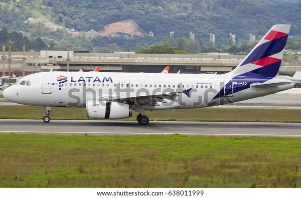 Airbus A319 Latam Airlines Gru Airport Stock Photo Edit Now