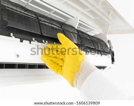 Aircondition service and maintenance, fixing AC unit and cleaning the filters.