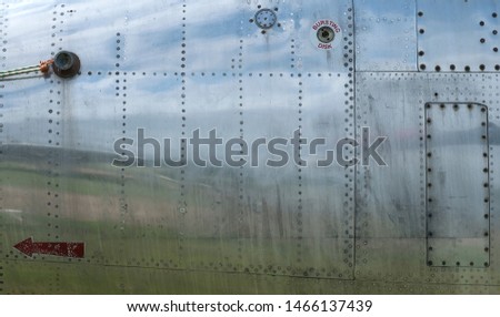 Aircraft fuselage riveted panels image