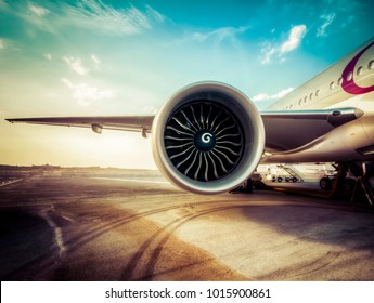 Aircraft Jet Engine Turbine Wing