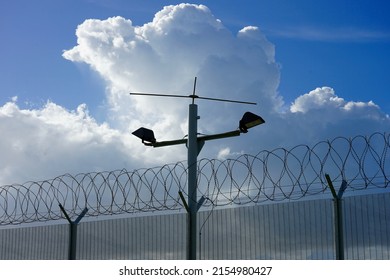 Aircraft Maintenance Area, Chek Lap Kok, Hong Kong - 13 Jun 2020: Capture The View Of A Small Control Tower At The Airport