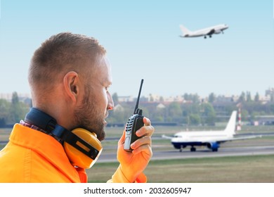 Aircraft Maintenance Staff And Airport Ground Crew