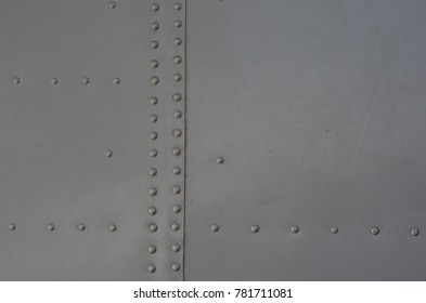 Aircraft Panel Silver With Rivets