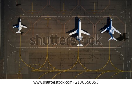 aircraft parking at the airport