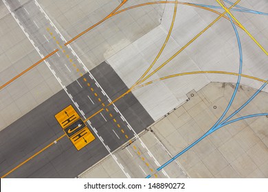 Airfield - Marking On Taxiway Is Heading To Runway