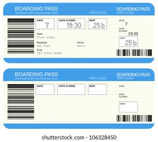 Airline boarding pass tickets - Shutterstock ID 106328450