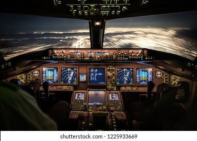 Airline Cockpit Inflight Lights