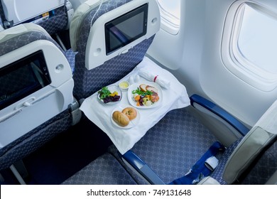 Airline Meal Served In The Business Class Cabin