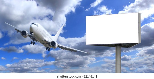 Airplane Blank Billboard Stock Photo 62146141 | Shutterstock