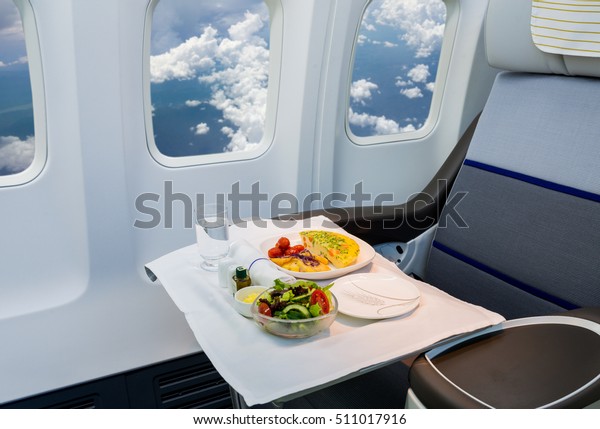 Airplane cabin business\
class
