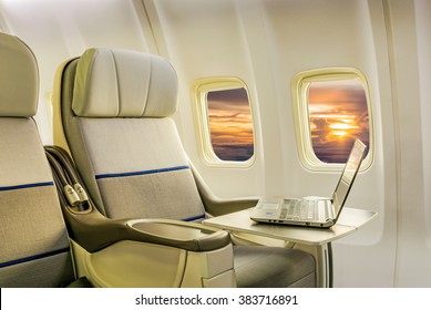 Airplane Cabin Business Class Interior