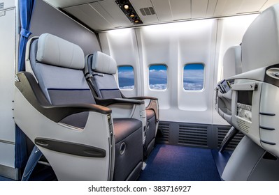 Airplane Cabin Business Class Interior