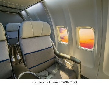 Airplane Cabin Business Class Interior