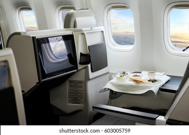 Airplane Cabin Business Class Iterior