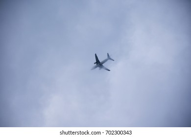 Airplane in the clouds