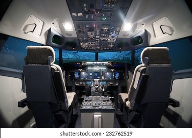 airplane cockpit view