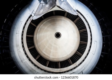 Airplane Engine From Behind