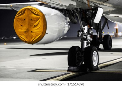 Airplane Engine Close Up