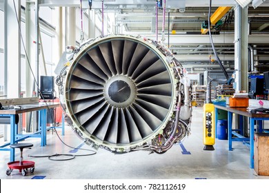 Airplane Engine During Maintenance Warehouse Stock Photo 782112619 ...