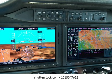 Airplane Flight Deck Instrument Panel