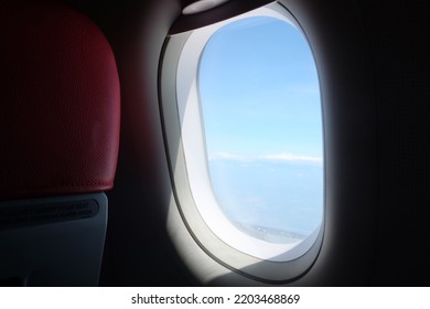 Airplane Flight Window Seat View