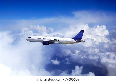 Airplane Fly On Sky Clouds Stock Photo 79696186 | Shutterstock