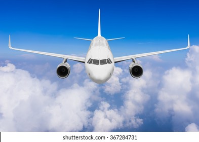 Airplane Flying High Above Clouds Stock Photo (Edit Now) 361423433