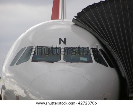 airplane at the gate