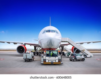 Airplane Getting Prepared For Take Off