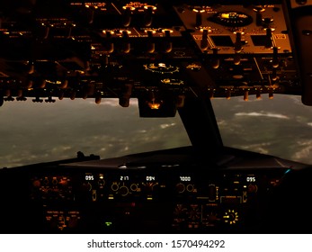 Airplane Interior - Cockpit View