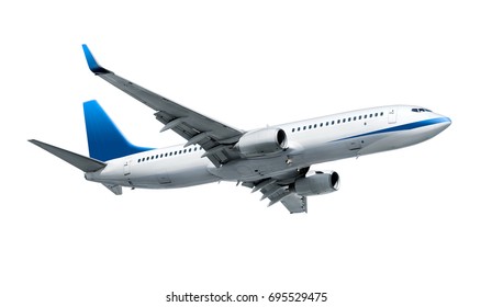 Airplane isolated white background