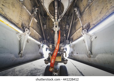 Airplane Landing Gear Detail View