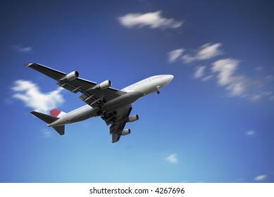 Airplane on landing
